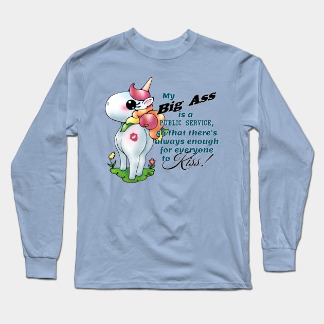 Snarkles the Vulgar Unicorn: "My Big Ass" Long Sleeve T-Shirt by LyddieDoodles